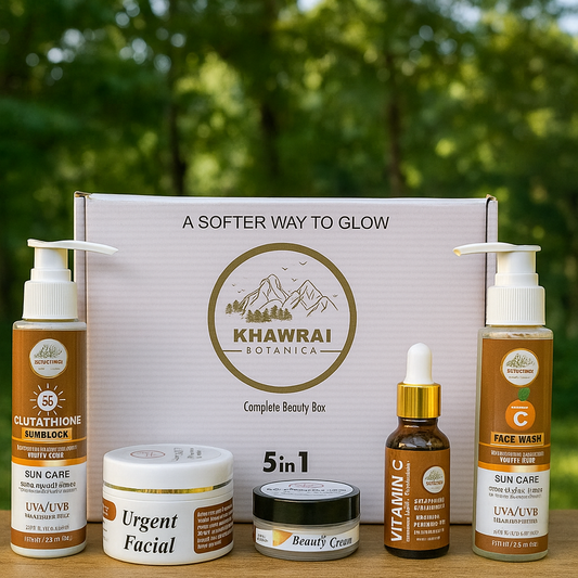 Khawrai Botanica Complete 5 in 1 Skincare Set for Brightening and Pigmentation Control
